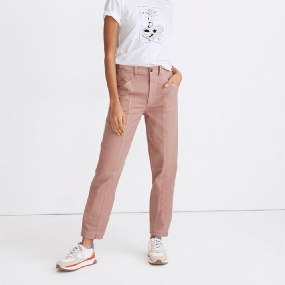 Madewell Moleskin High-Rise Seamed Tapered Pants Women’s 2 Casual Summer Weekend
